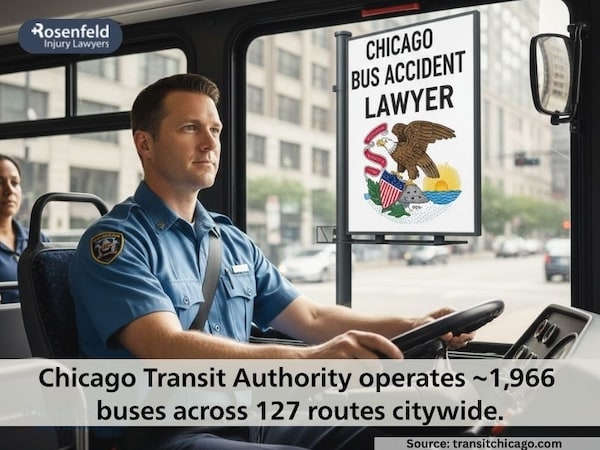 A bus driver focused on the road ahead.