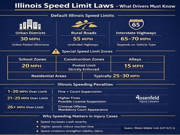 Illinois laws pertaining to traffic violations and speed limits