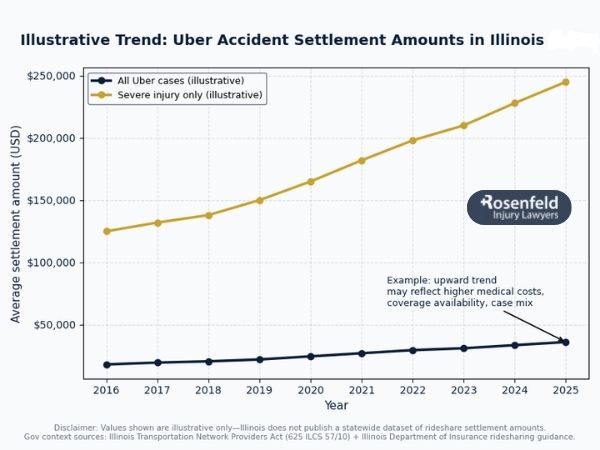 Factors determining the average uber accident settlement amount.
