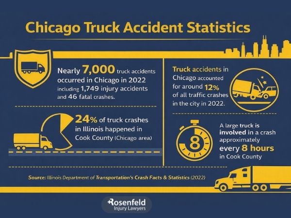 Fatality rate comparison between truck and car accidents in Chicago.