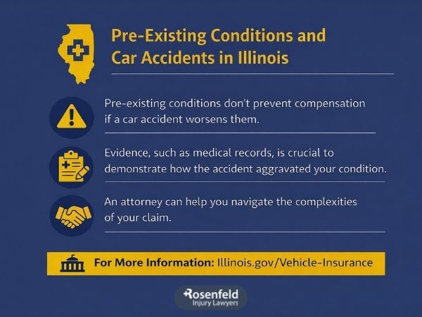 Discuss a pre-existing condition following a car accident