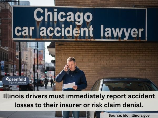 Assessing vehicle damage after a car accident.