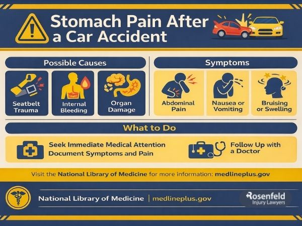 Medical tests to identify other abdominal trauma after a crash.