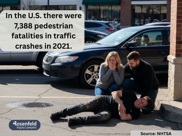 Improving pedestrian safety by avoiding distractions in busy lots.