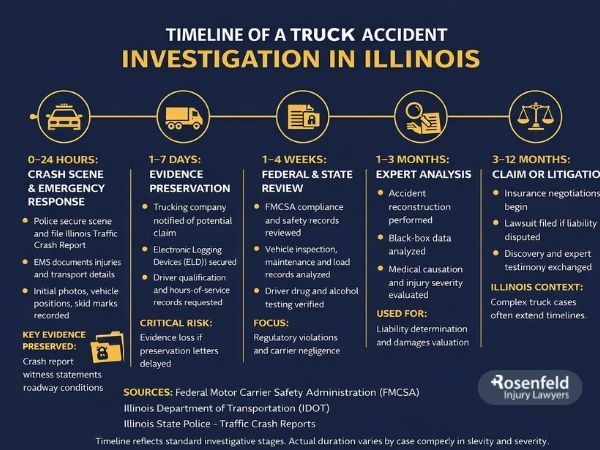 Gathering evidence to show exactly how the accident happened.