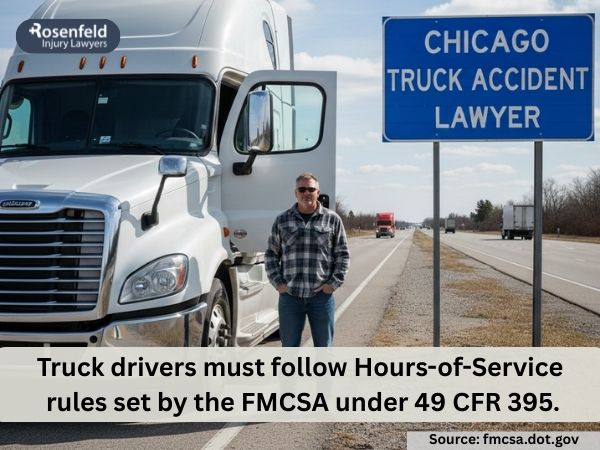 An electronic log book tracking daily hours of service.