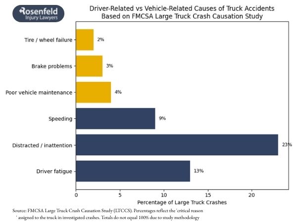 Common mistakes made by commercial truck drivers leading to collisions.