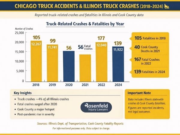 Data regarding fatal semi truck accidents on Illinois interstates.