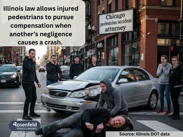 Filing a personal injury lawsuit for a Chicago pedestrian crash.