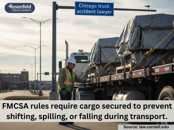 Drivers must use straps to properly secure cargo on trailers.