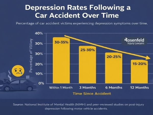 How injuries can trigger secondary clinical depression after a car accident