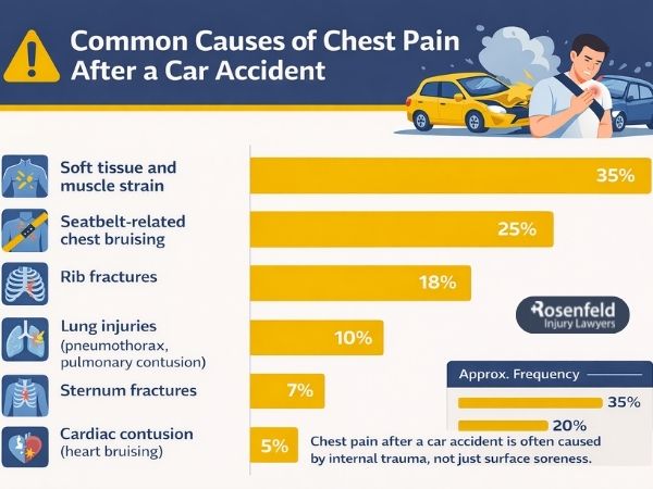 Proving chest pain after a car accident