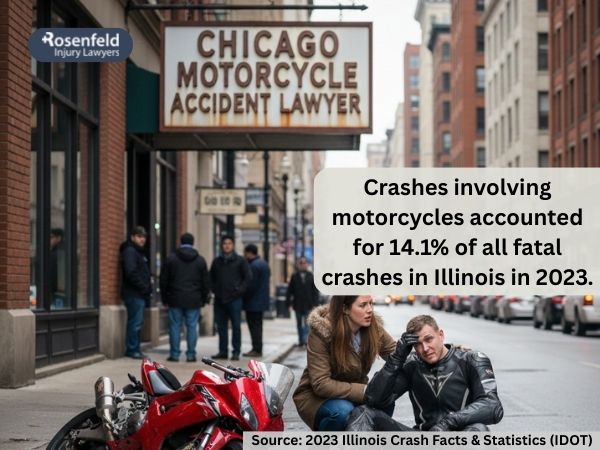 Urban safety challenges facing Chicago motorcycle riders on city streets.