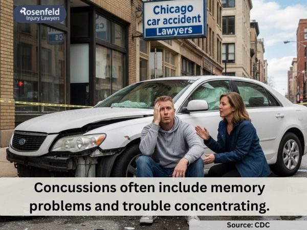 Understanding why memory loss occurs after a traumatic head injury in a car accident.