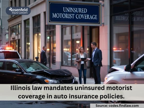 An explanation of uninsured motorist coverage in Illinois.
